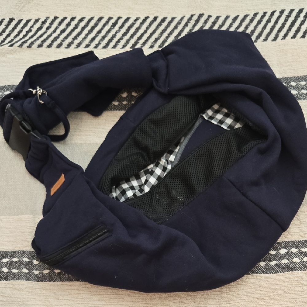 Cuby Reversible Navy Blue Sling Bag Pet Carrier